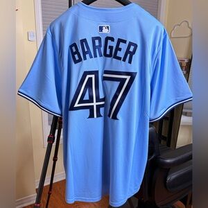 Nike MLB Light Blue "Barger" #47 Baseball Jersey